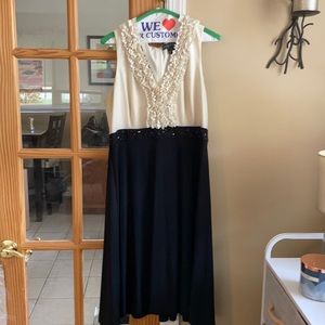 Black and white woman’s dress